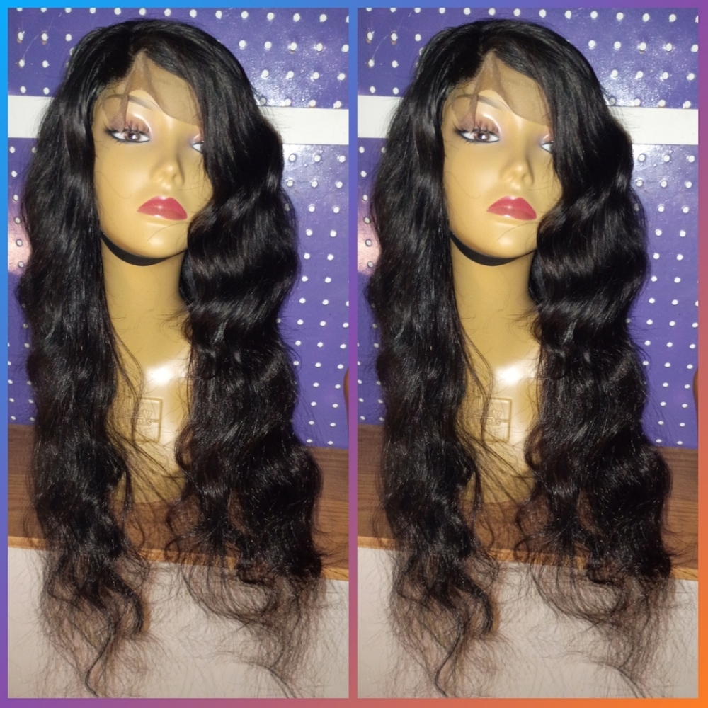 26" Peruvian Virgin Natural Wave 4x4 Silk Base Closure Human Hair Wig